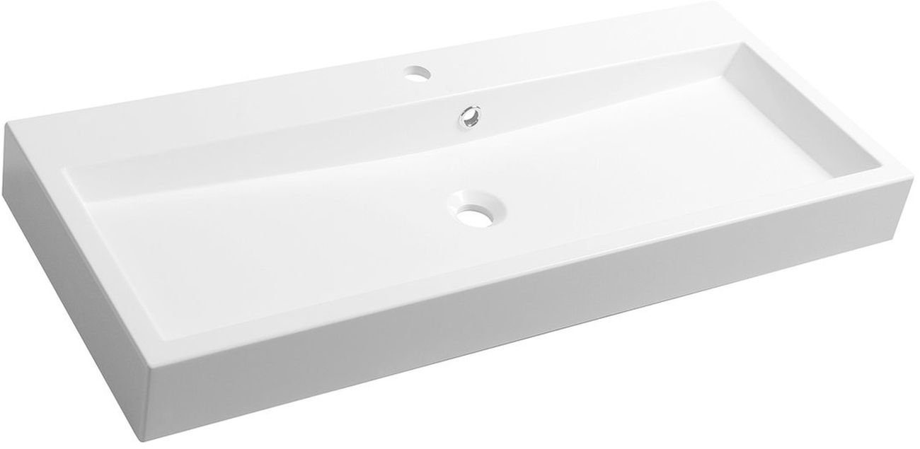 Sapho Orinoko lavabo 100x42 cm rectangulaire classique blanc OR100