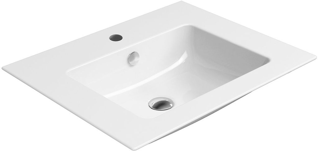 GSI Pura lavabo 60x50 cm rectangulaire classique blanc brillant 8836111