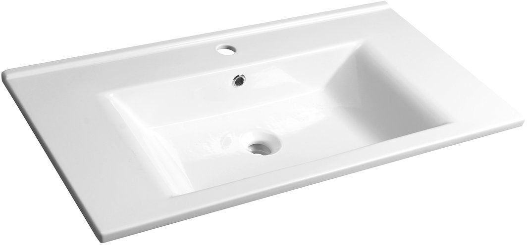 Aqualine Zuno lavabo 85x45 cm rectangulaire classique-de meuble blanc brillant 9085