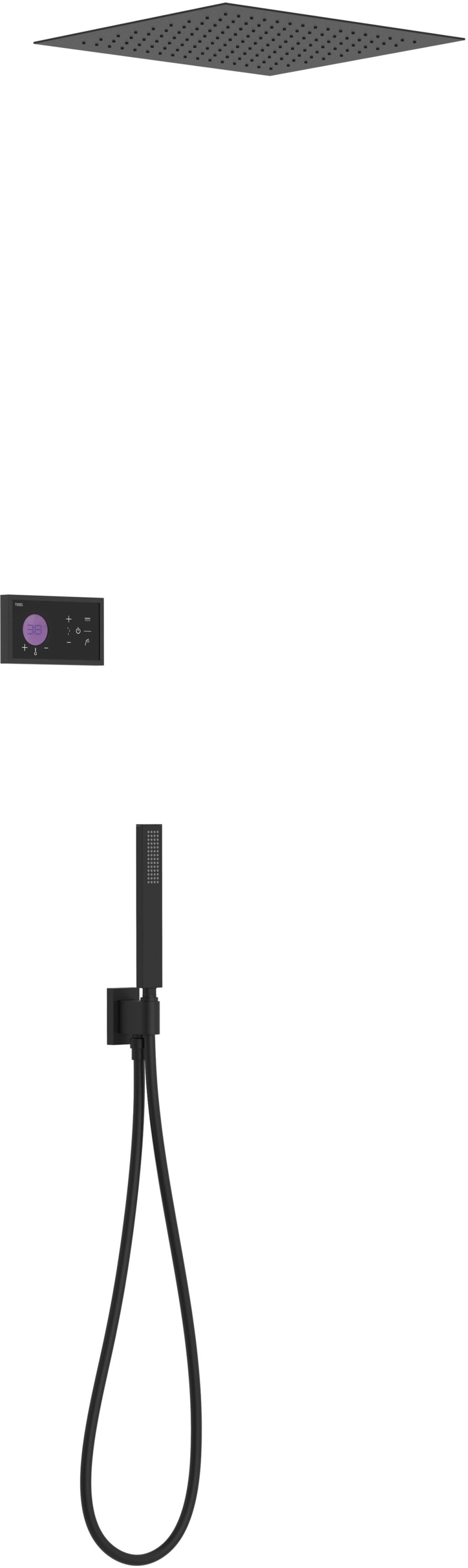 Tres Shower Technology ensemble de douche encastré avec thermostat oui noir 09288552NM