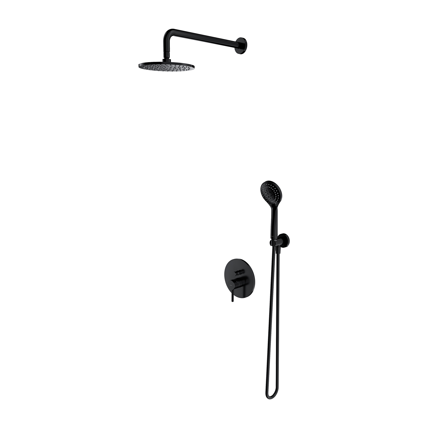 Omnires Y ensemble de douche encastré oui noir SYSY38BL