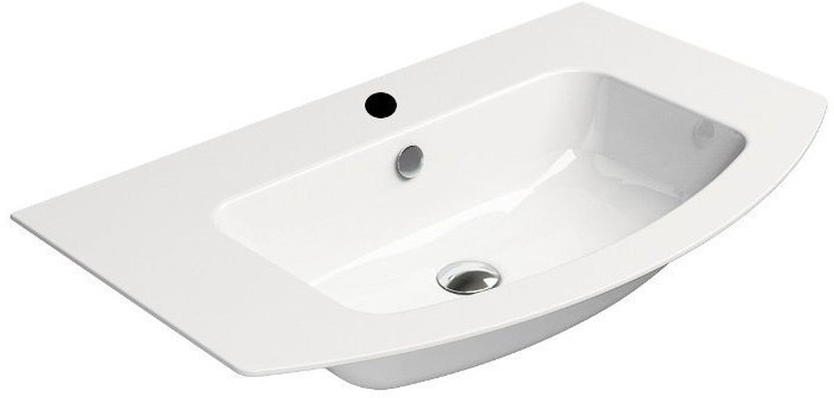 GSI Pura lavabo 82x49 cm semi-circulaire classique blanc 8826111