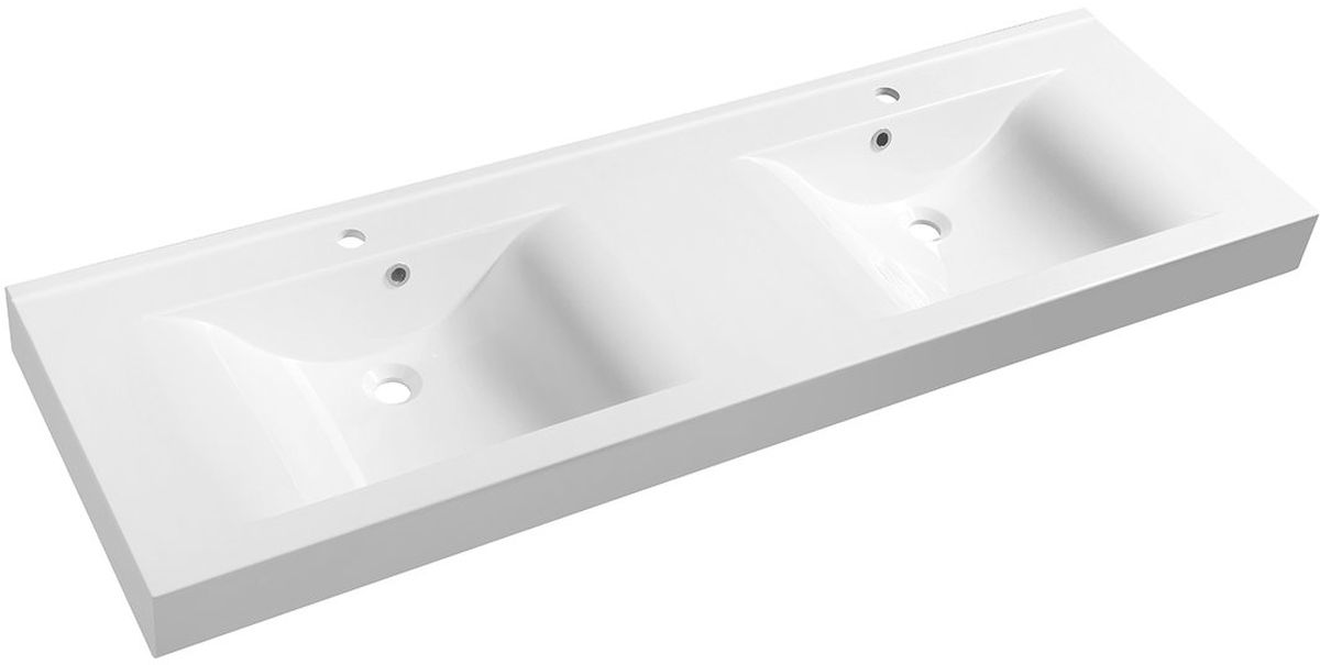 Sapho Flavia lavabo 160x50 cm rectangulaire classique-double blanc 68164