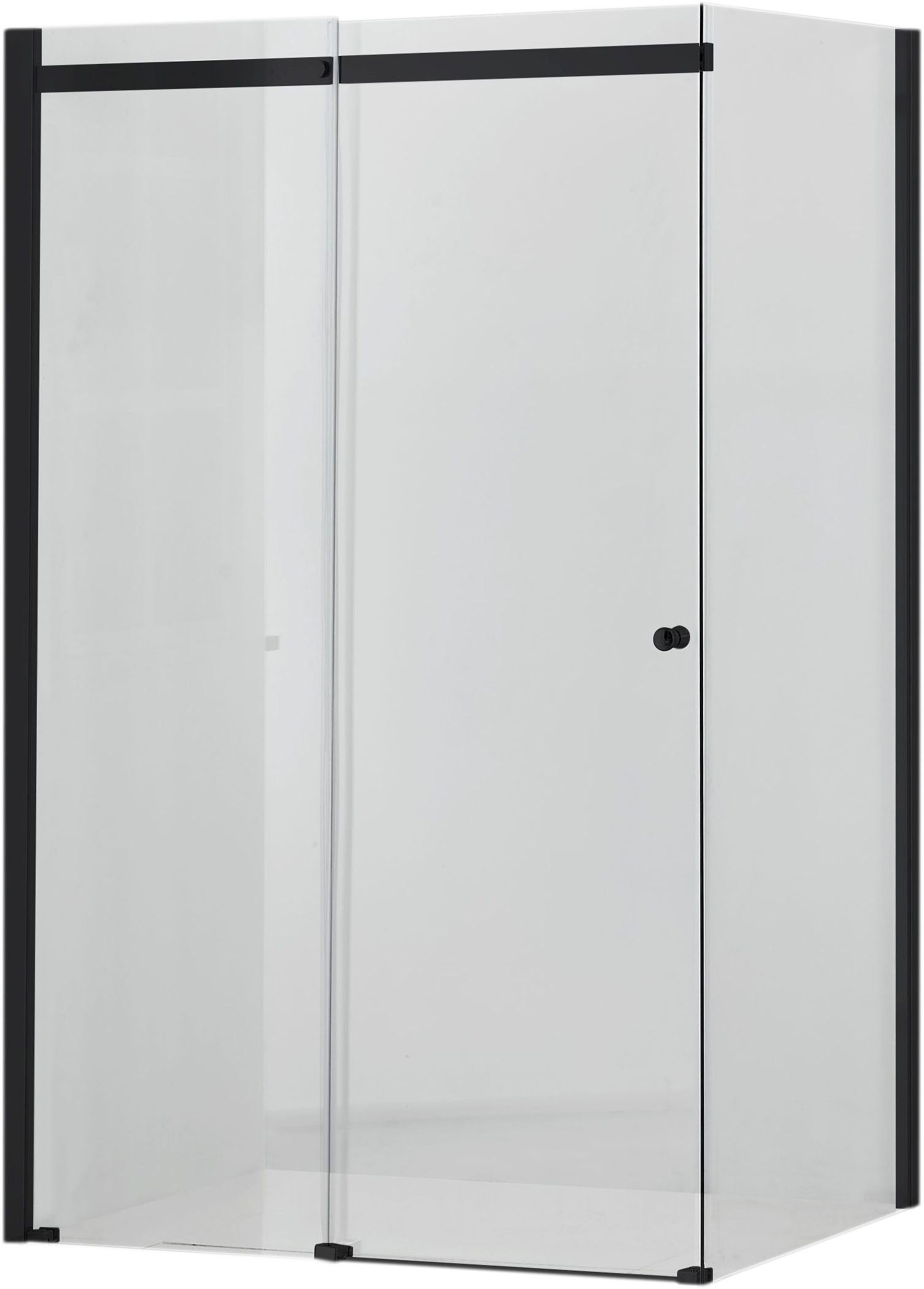 Hagser Frida cabine de douche 120x90 cm rectangulaire noir mat/verre transparent HGR19000020