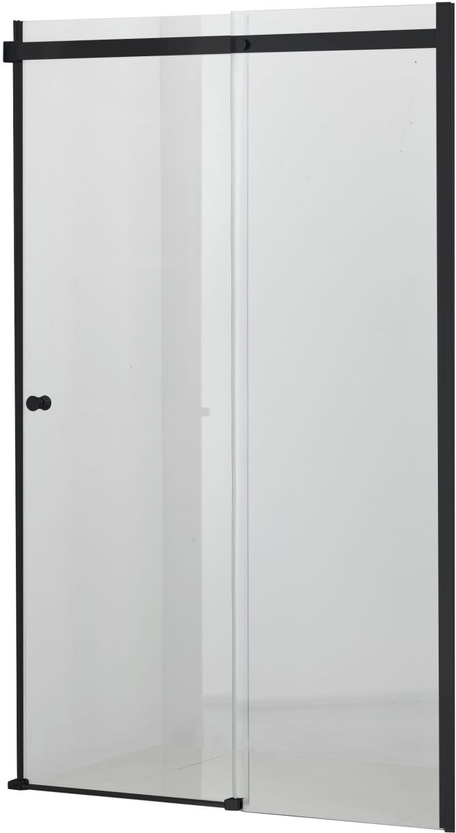 Hagser Alena porte de douche 130 cm coulissant noir mat/verre transparent HGR19000021
