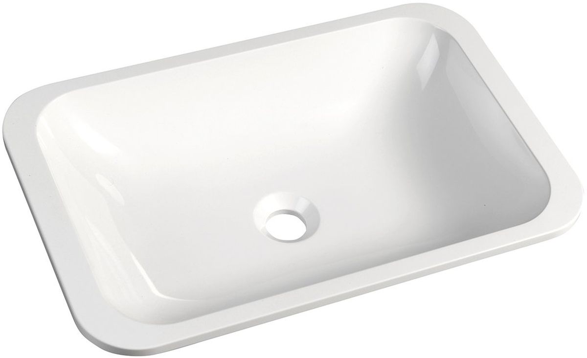 Sapho Japura lavabo 55x36 cm rectangulaire encastrée-sous plan blanc 50135