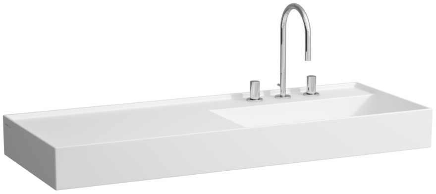 Laufen Kartell lavabo 120x46 cm rectangulaire de meuble blanc brillant H8133330001121