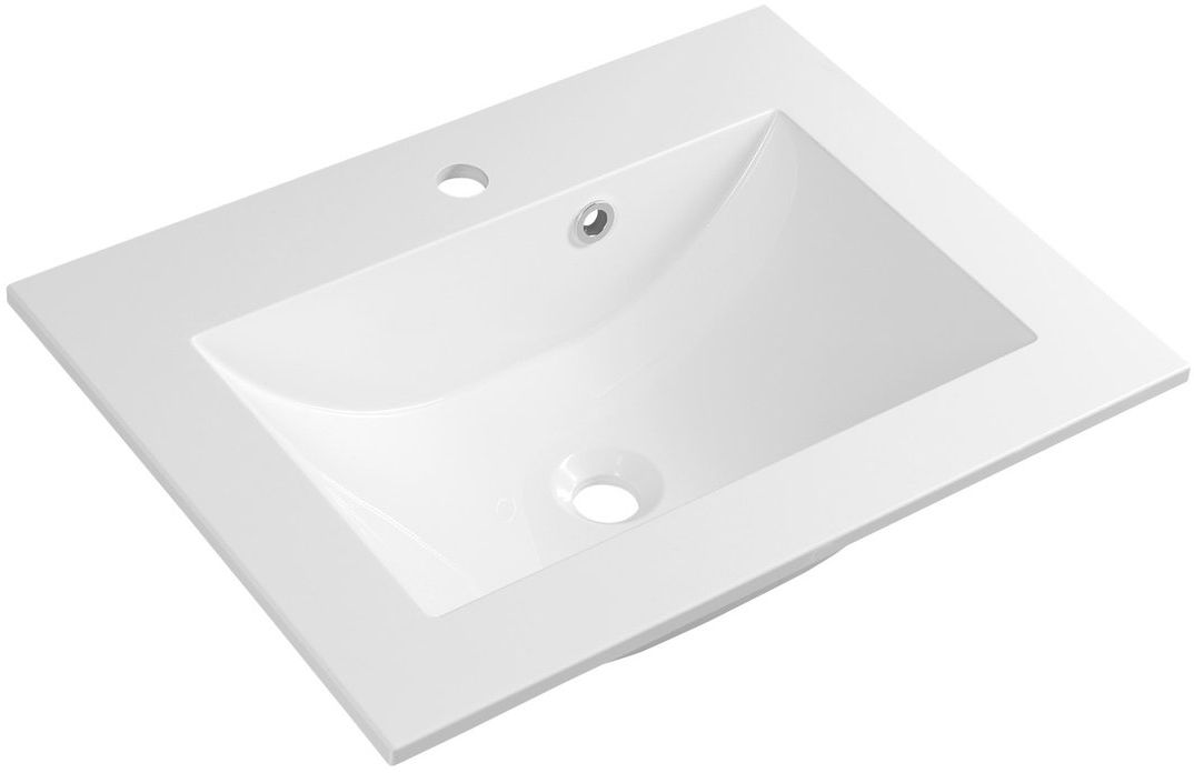 Sapho Yukon lavabo 60x45 cm rectangulaire encastrée blanc YU060