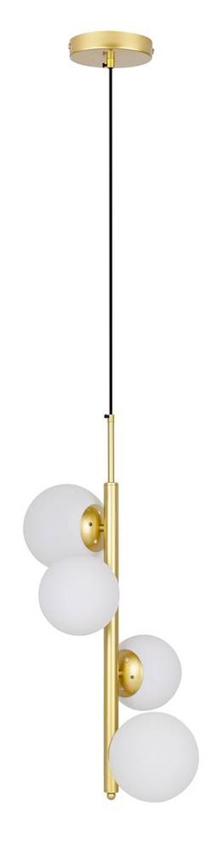 Candellux Cordel lampe suspendue 4x20 W blanc-laiton 34-01559