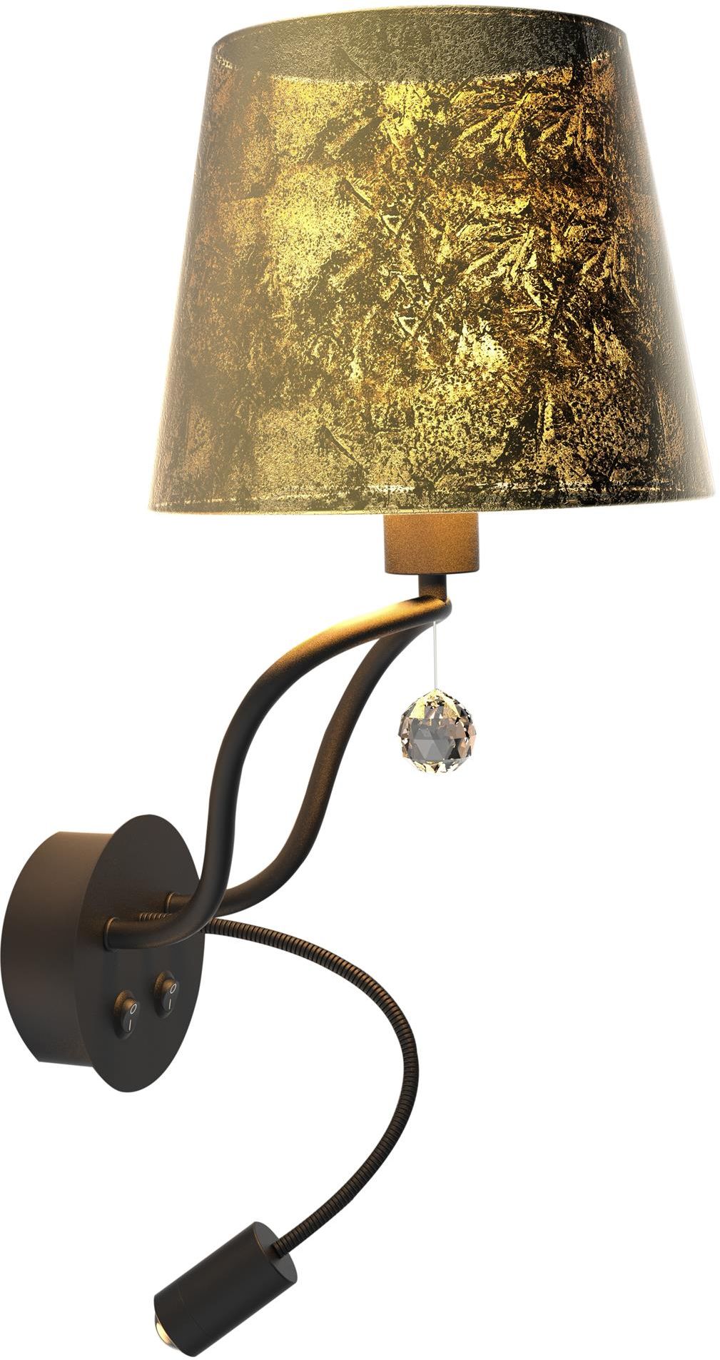 Apeti Saria applique murale 2x8 W noir-doré A0029-220