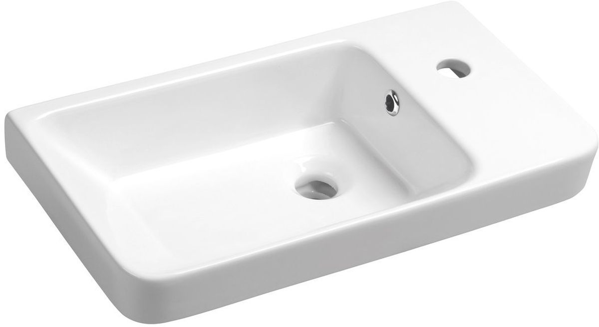 Sapho Luxa lavabo 55x30 cm rectangulaire classique-de meuble blanc 11054