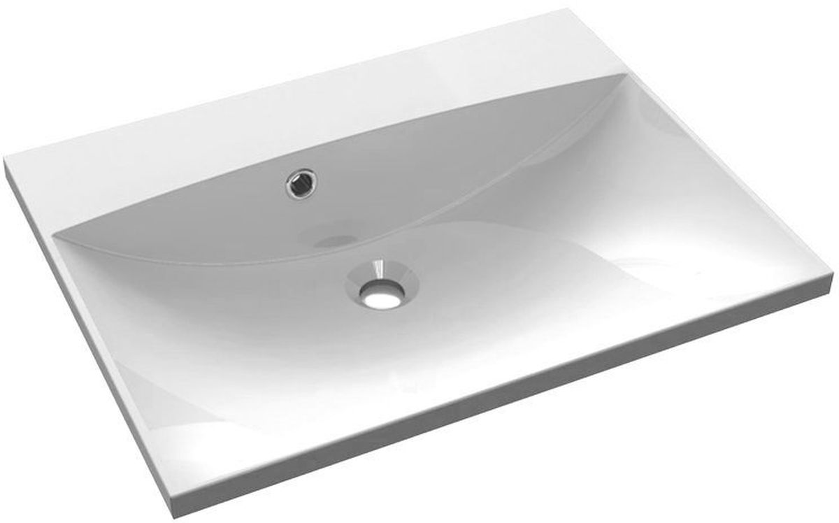 Sapho Maria lavabo 60x46 cm rectangulaire de meuble blanc brillant MA060-0