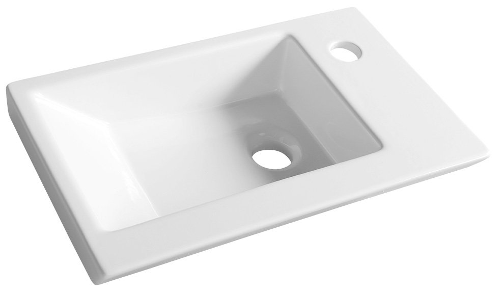 Aqualine Zoran lavabo 45x27.5 cm rectangulaire de meuble blanc 4045