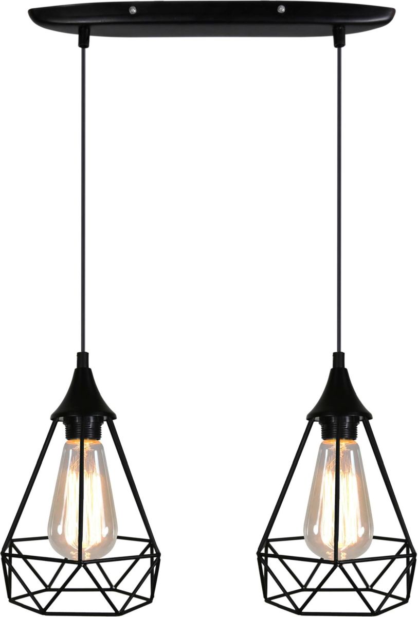 Candellux Graf lampe suspendue 2x60 W noir 32-62895