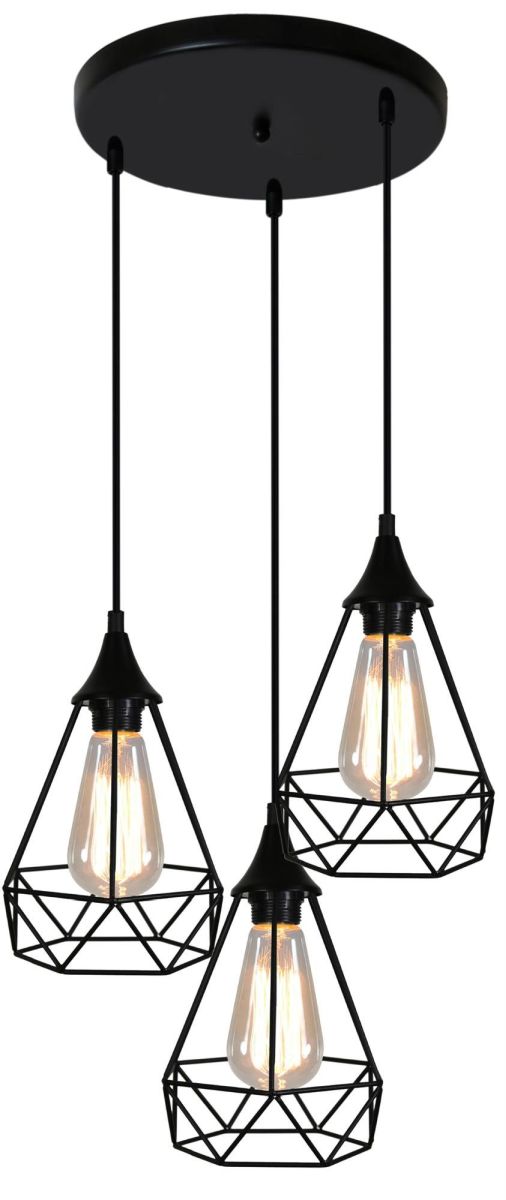 Candellux Graf lampe suspendue 3x60 W noir 33-62918