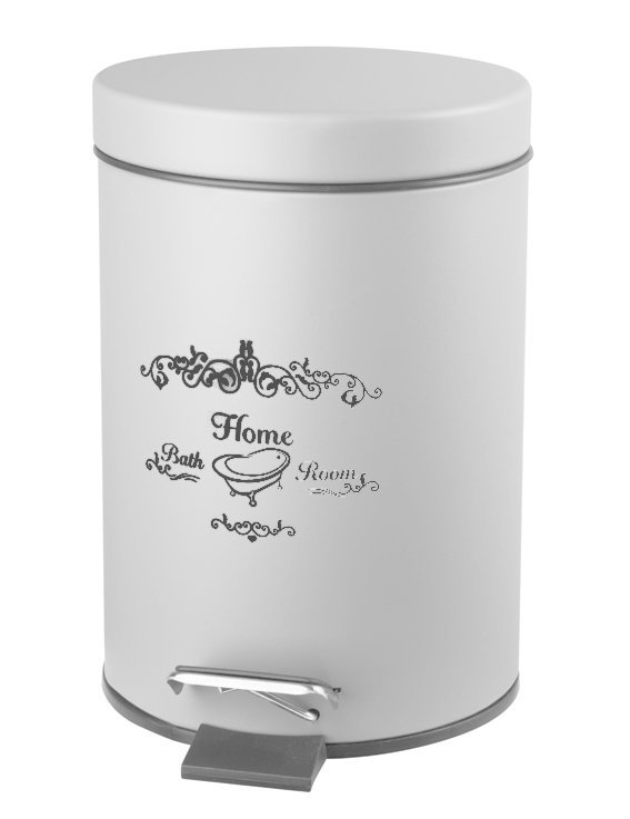 Aqualine Nicea poubelle 3 l blanc-gris 7500