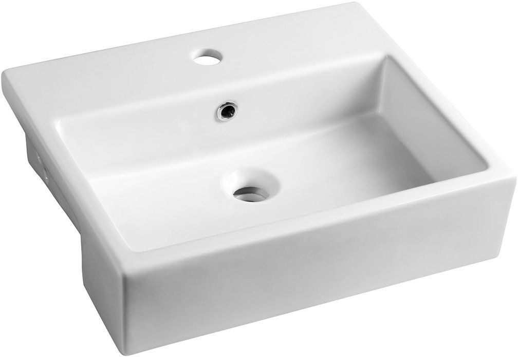 Isvea Purity lavabo 50x42 cm rectangulaire encastrée blanc brillant 10PL52050