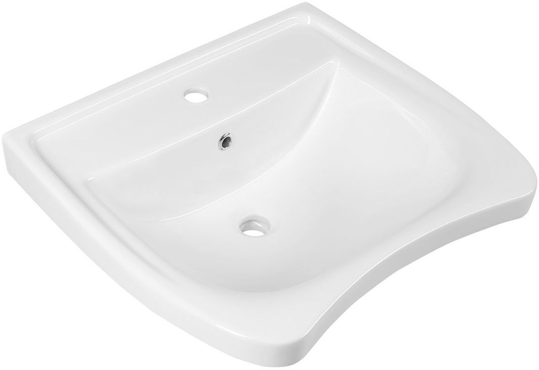 Sapho Disabled lavabo 60x55 cm rectangulaire classique pour les handicapés blanc 5160