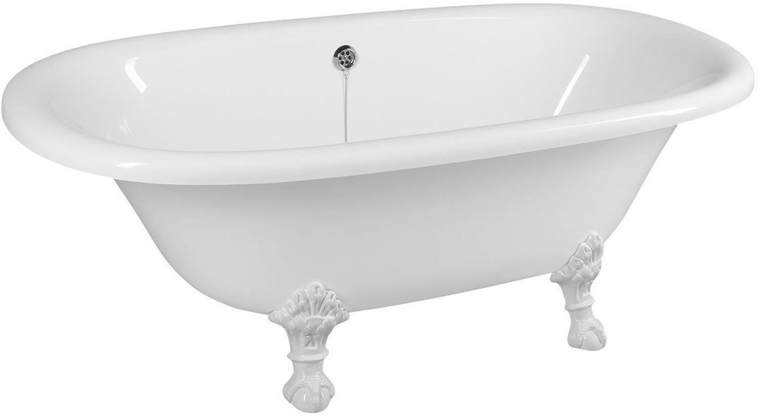 Polysan Regata baignoire autoportante 175x85 cm ovale blanc 10221