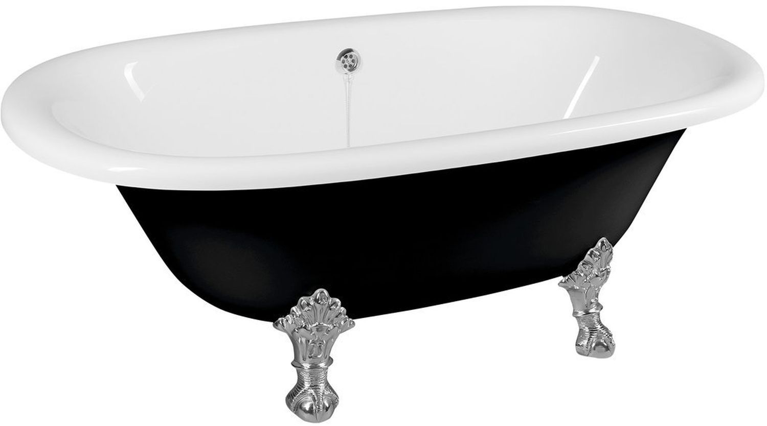 Polysan Regata baignoire autoportante 175x85 cm ovale bicolore 10251