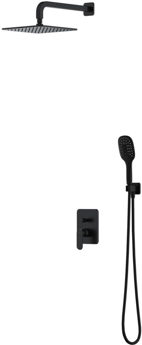 Omnires Sacramento ensemble de douche encastré oui noir SYSSC10BL