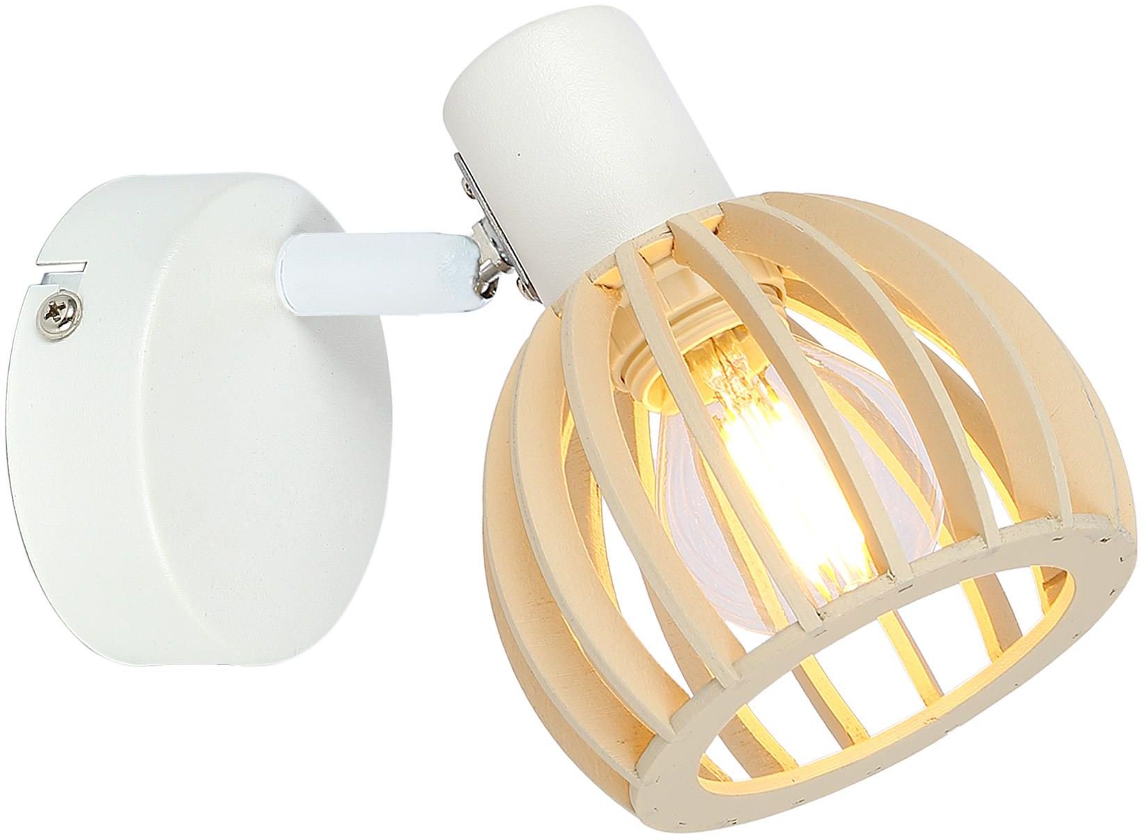 Candellux Atarri applique murale 1x25 W blanc-bois 91-68019