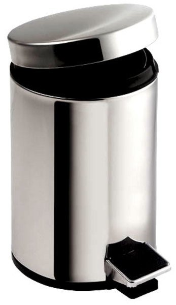 Aqualine Simple Line poubelle 5 l acier-noir 27105