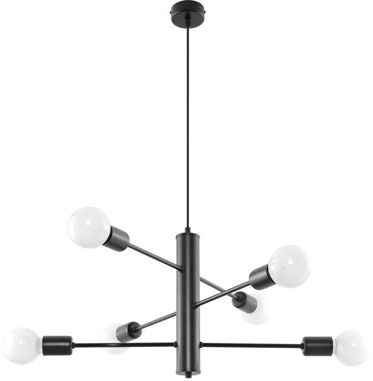 Sollux Lighting Duomo lampe suspendue 6x60 W noir SL.0305