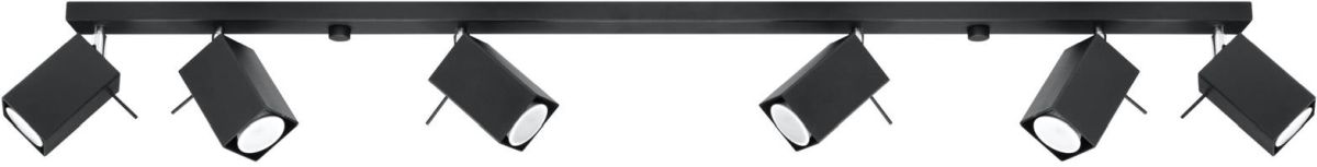 Sollux Lighting Merida plafonnier 6x40 W noir SL.0460
