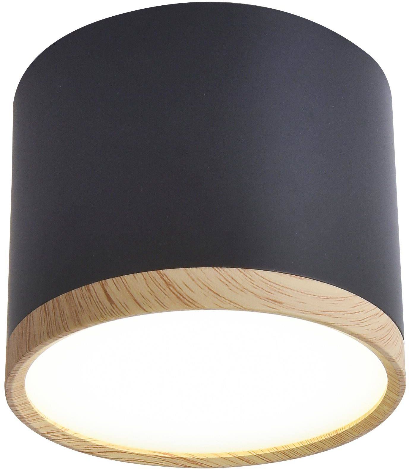 Candellux Tuba plafonnier 1x9 W noir-bois 2275949