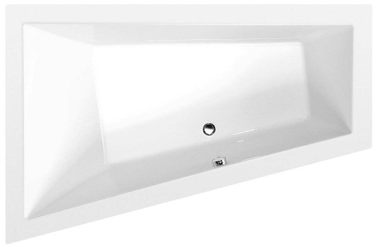 Polysan Triangl baignoire d'angle slim 180x120 cm côté gauche blanc 19611S