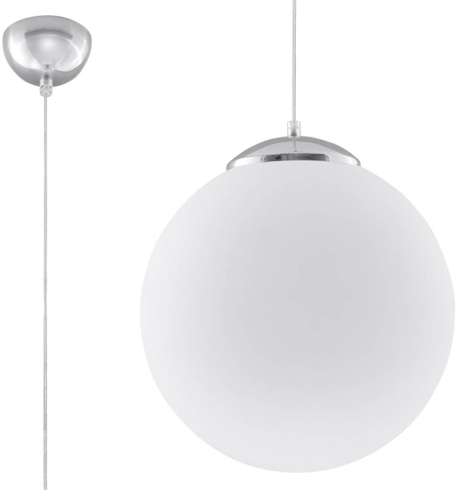 Sollux Lighting Ugo lampe suspendue 1x60 W blanc-chrome SL.0265