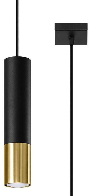 Sollux Lighting Loopez lampe suspendue 1x40 W noir-doré SL.0952