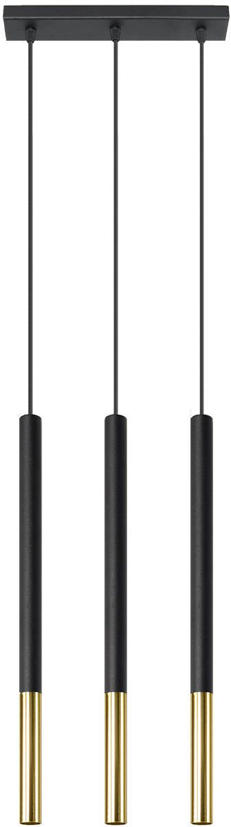 Sollux Lighting Mozaica lampe suspendue 3x40 W noir-doré SL.0892