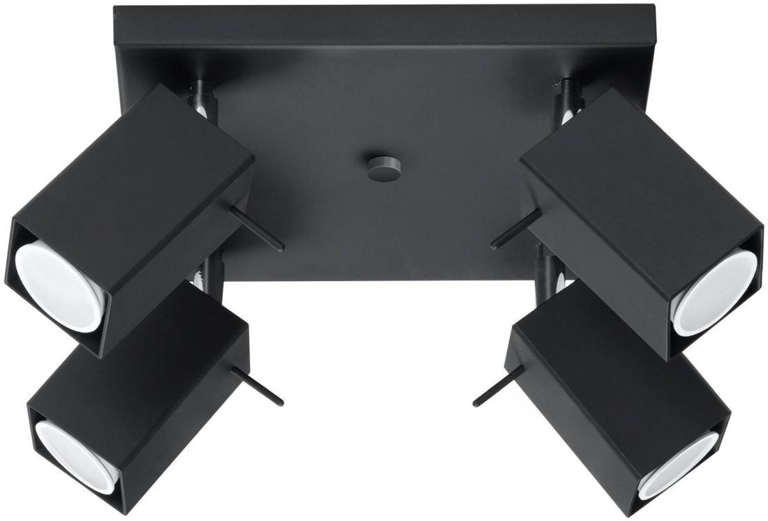 Sollux Lighting Merida plafonnier 4x40 W noir SL.0102