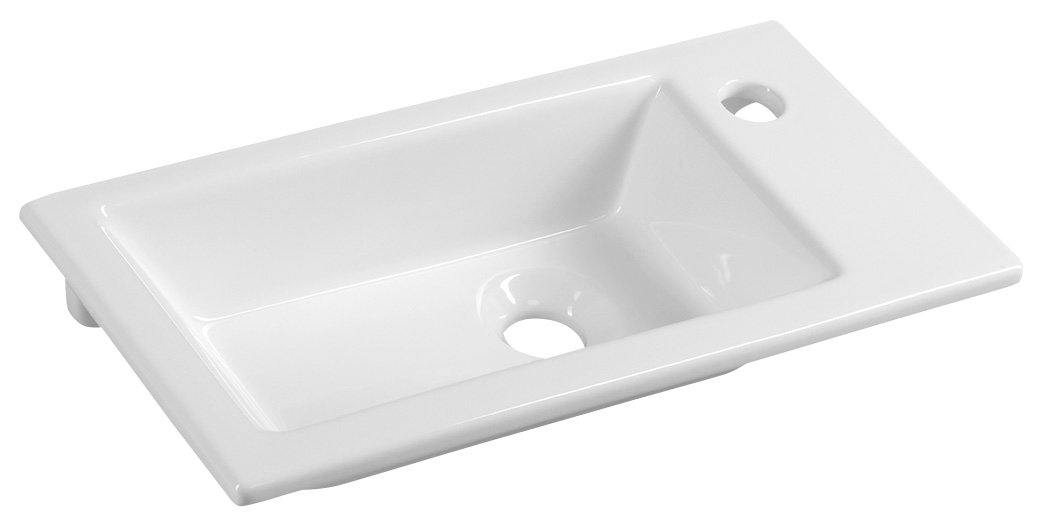Aqualine Zuno lavabo 50x25 cm rectangulaire de meuble blanc 9050