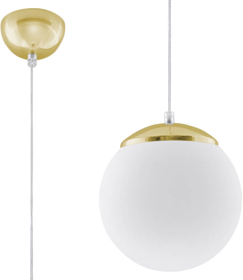 Sollux Lighting Ugo lampe suspendue 1x60 W blanc-doré SL.0715