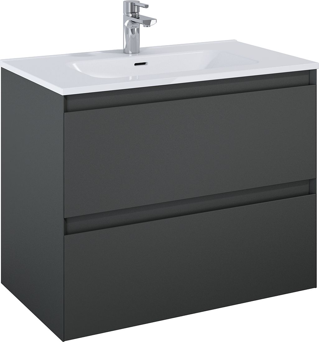 Elita Split armoire 80x45.8x63.5 cm sous-lavabo suspendu anthracite RE010800056010