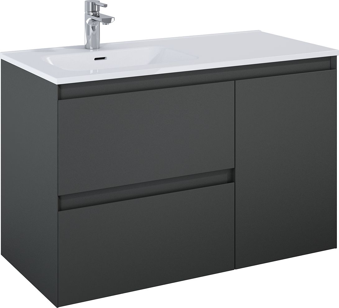Elita Split armoire 100x45.8x63.5 cm sous-lavabo suspendu anthracite RE011006056010