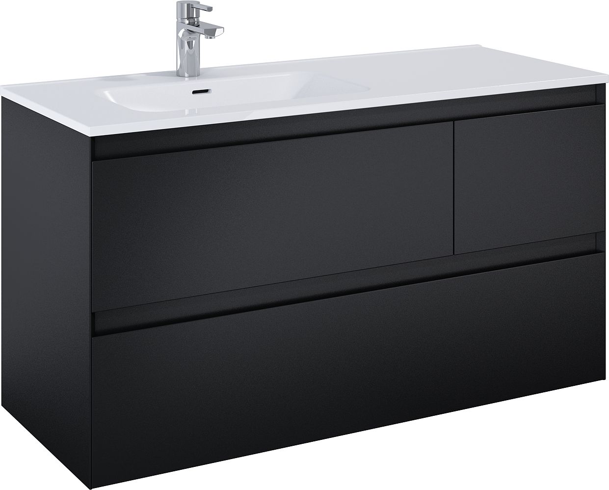 Elita Split armoire 120x45.8x63.5 cm sous-lavabo suspendu noir RE012006157160