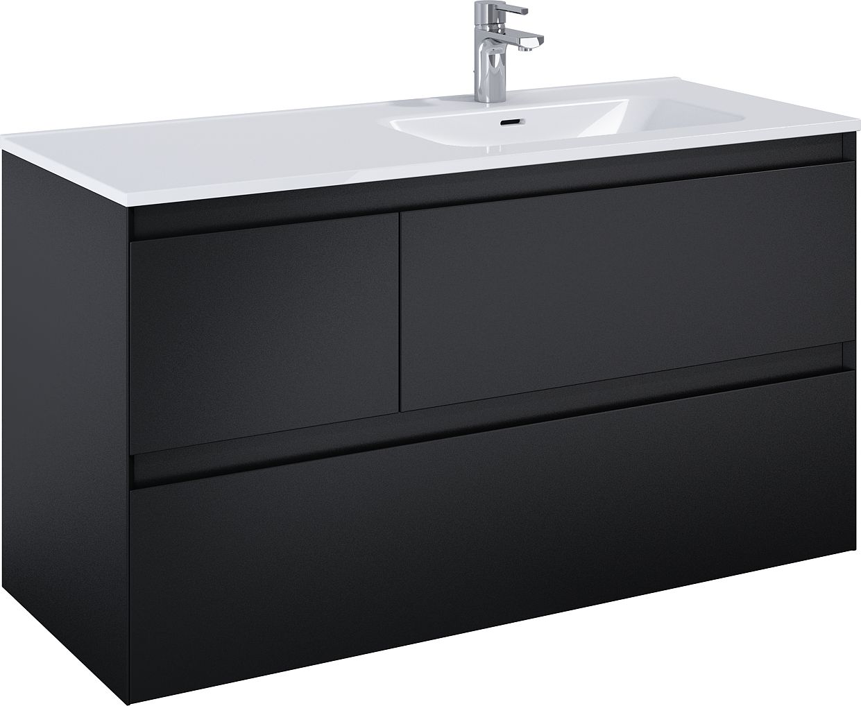 Elita Split armoire 120x45.8x63.5 cm sous-lavabo suspendu noir RE012005157160