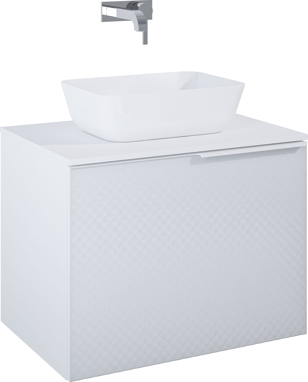 Elita Glam armoire 71.5x47.1x54 cm sous-lavabo suspendu blanc RE010700165290