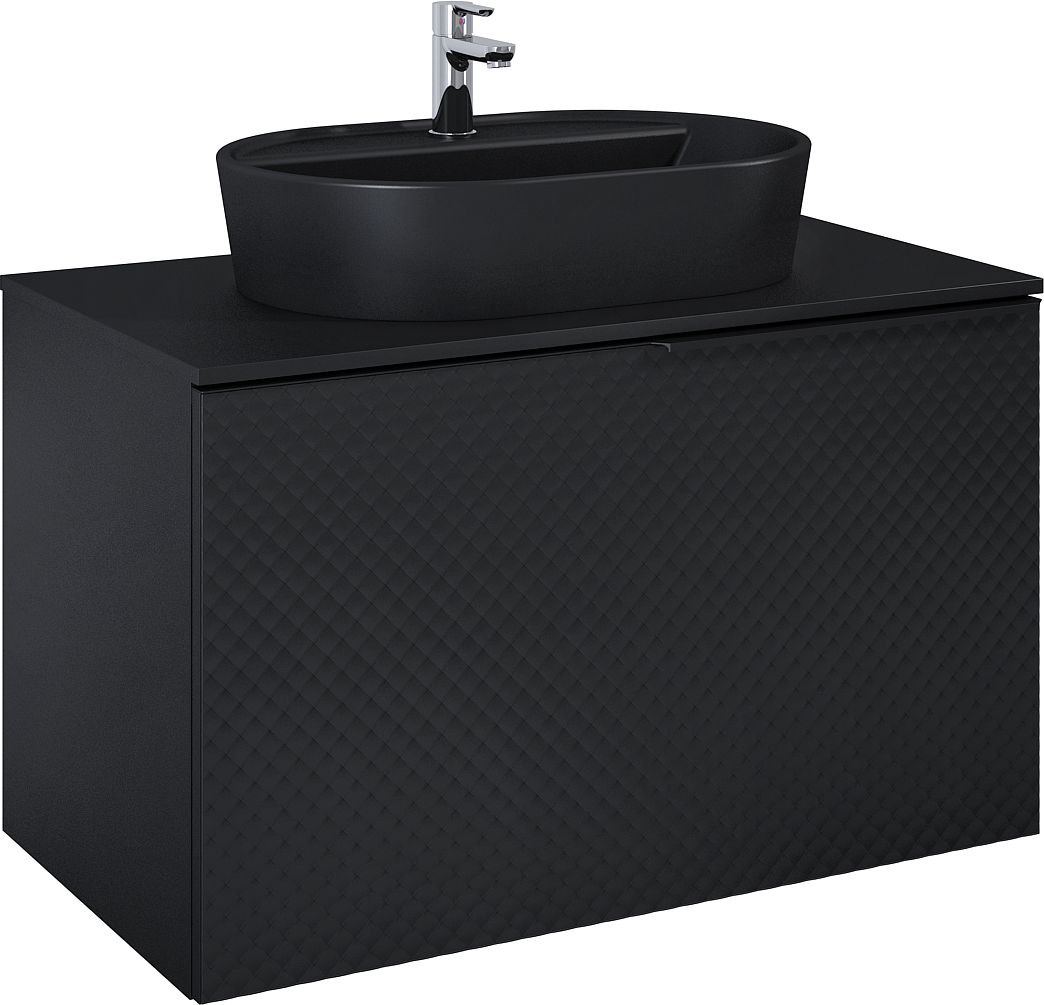 Elita Glam armoire 91x47.1x54 cm sous-lavabo suspendu noir RE010900167160