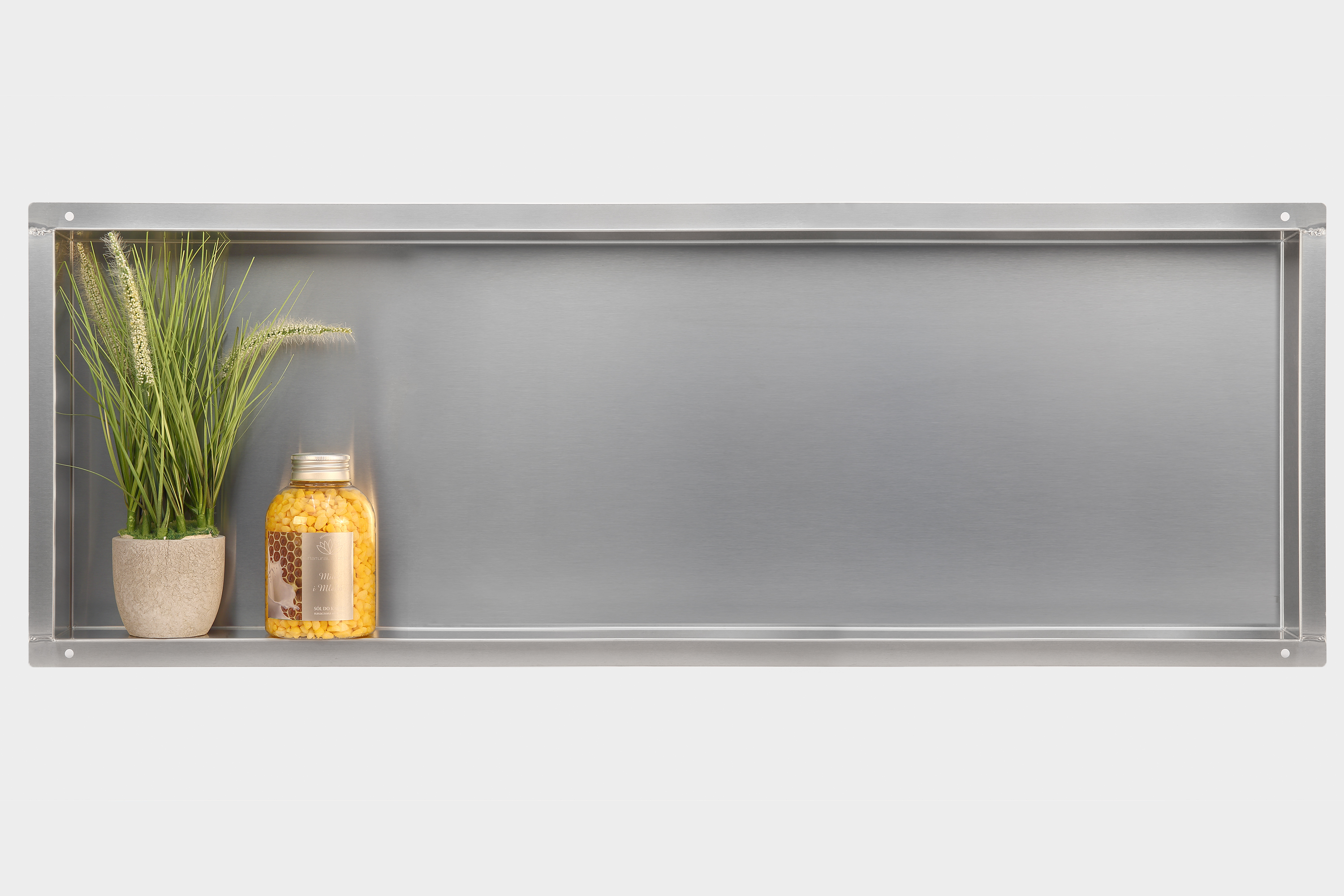 Balneo Wall-Box No Rim Inox étagère encastrée 90 cm acier OB-IN6-NR