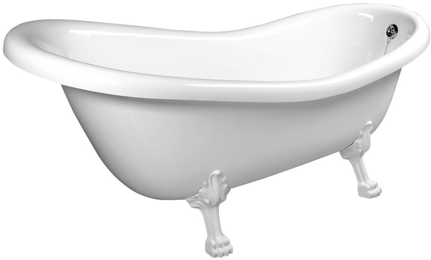 Polysan Retro baignoire autoportante 173x75 cm ovale blanc 36612