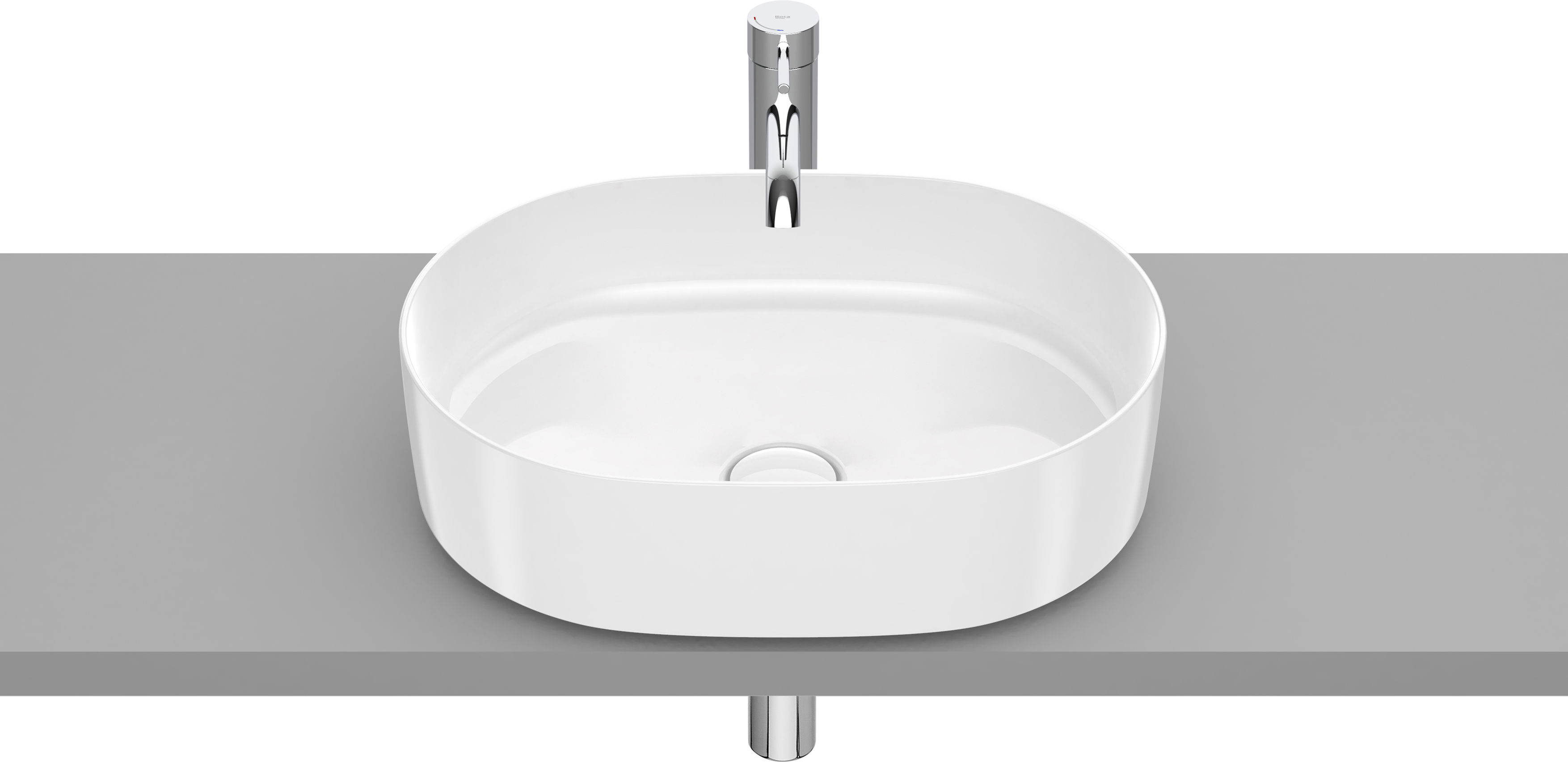 Roca Inspira lavabo 50x37 cm ovale à poser blanc A327520S00