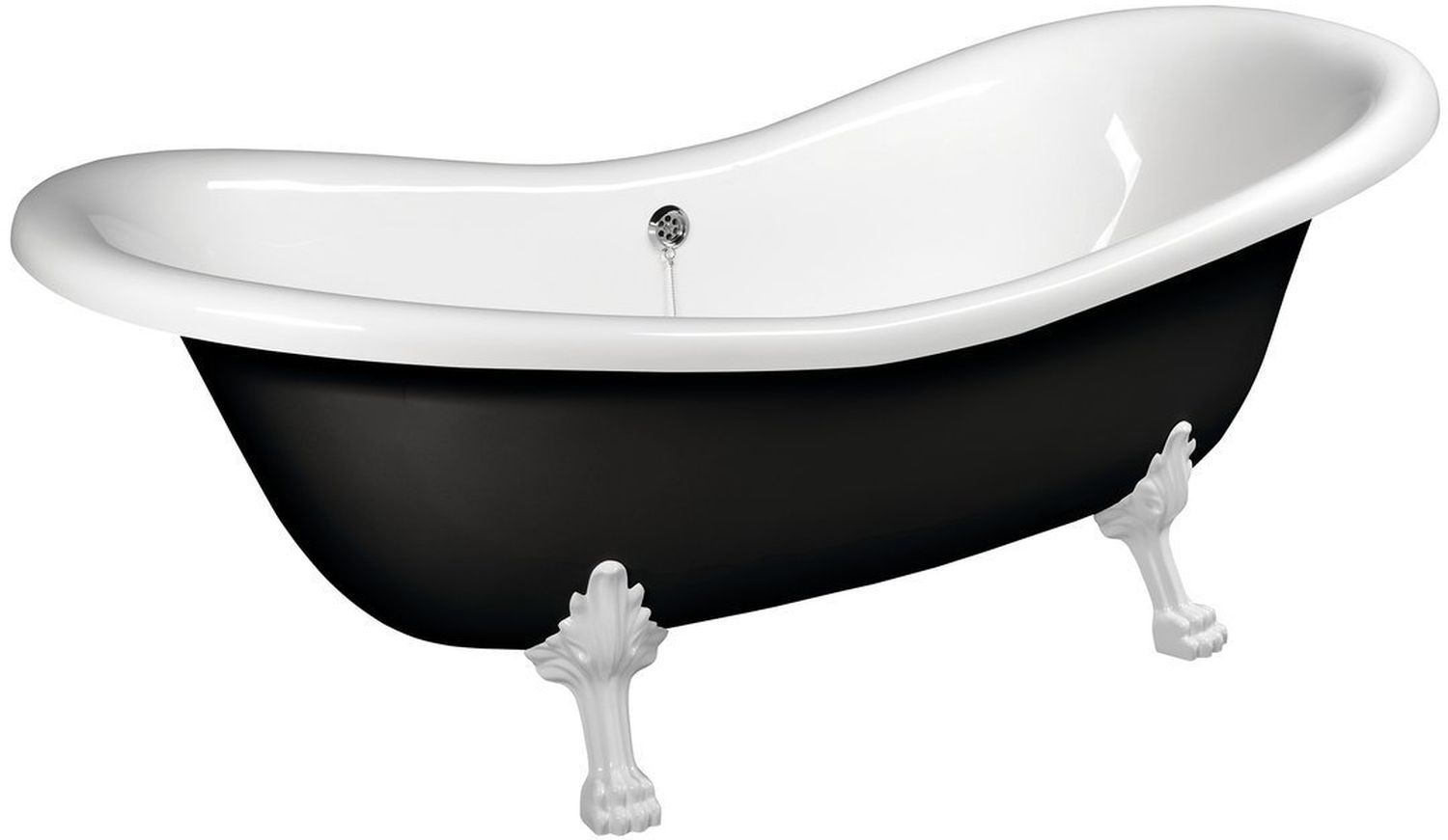 Polysan Charleston baignoire autoportante 188x80 cm ovale bicolore 72959