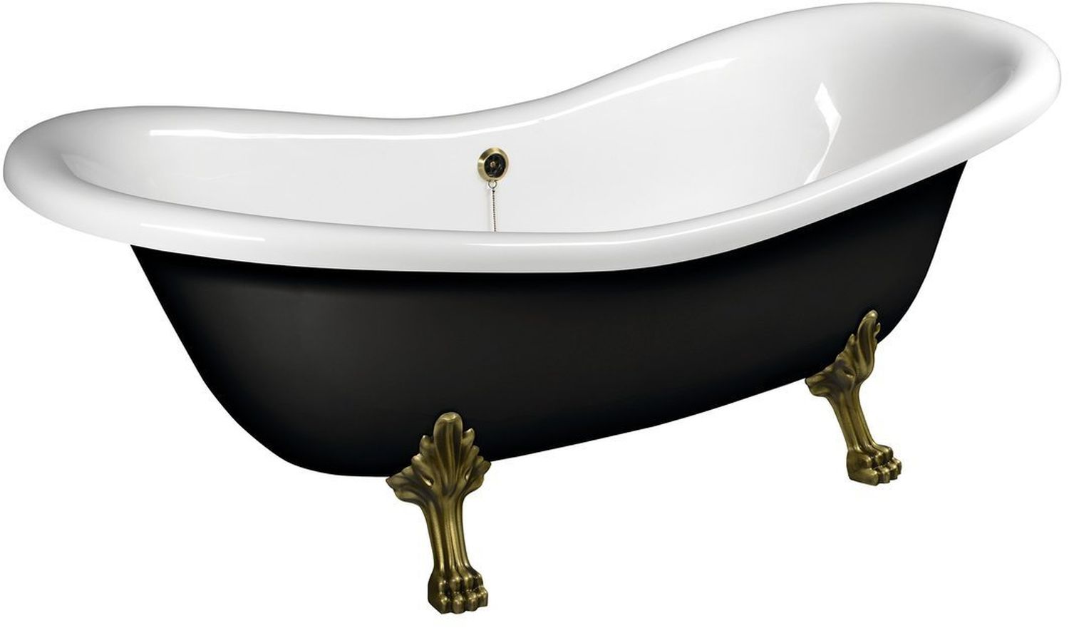 Polysan Charleston baignoire autoportante 188x80 cm ovale bicolore 72960