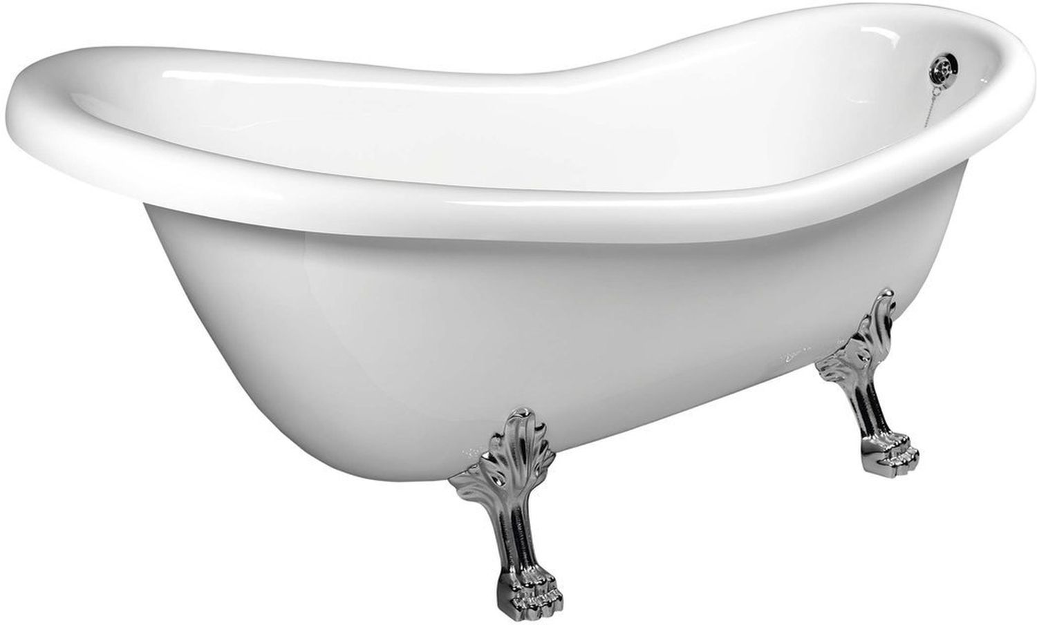 Polysan Retro baignoire autoportante 169x75 cm ovale blanc 42122