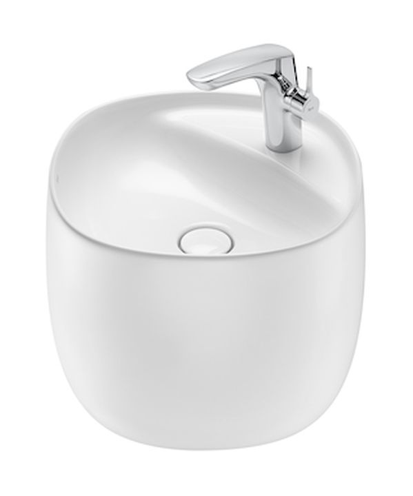 Roca Beyond lavabo 46x47 cm ovale classique blanc brillant A3270B1S00